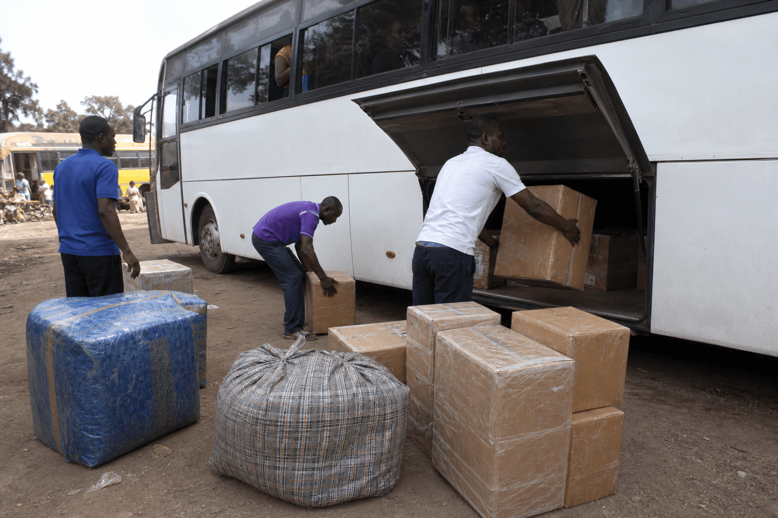 Parcels on the bus